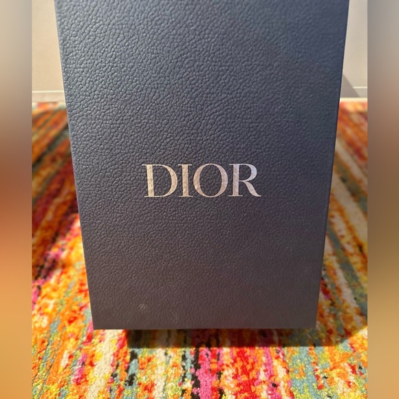 COPY - DIOR HOMME INDIOR JACQUARD MULE- BEIGE/NAVY DIOR OBLIQUE JACQUARD PRINT-… - Picture 2 of 12